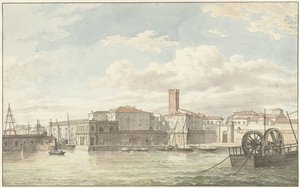 Havnen fra Civitavecchia av Jean Grandjean