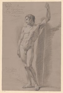 Stående mannlig naken, sett forfra (1. premie 1776) av Jean Grandjean