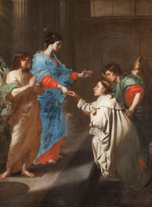 Den salige Hermann Josephs mystiske forlovelse med jomfru Maria. av Jean Guillaume Carlier