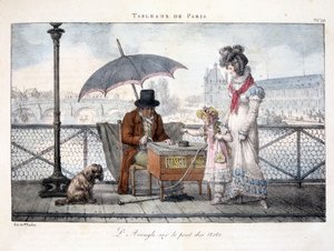 Den blinde mannen på Pont des Arts - i "" Paintings of Paris"" av Marlet