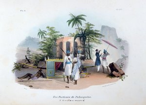 Palanquin-bærere, 1828 av Jean Henri Marlet