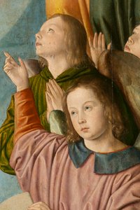 Engler, detalj. Triptych av mesteren av Moulins