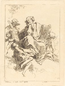 Saint Luke av Jean Honoré Fragonard after Giovanni Lanfranco