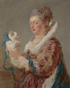 En kvinne med en hund, ca. 1769. av Jean Honore Fragonard
