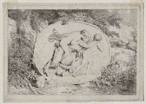 Bachchanals: nymfe austa at satyr, ೧೭೬೩. av Jean Honore Fragonard