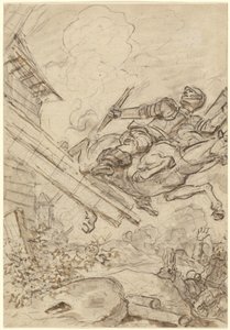 Don Quijote angriper vindmøllen av Jean Honore Fragonard