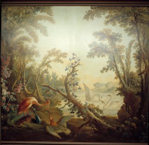 Marteau lounge skilt: svanelandskap. Jean Baptiste Huet (1745-1811) og Jean Honore Fragonard (1732-1806) av Jean Honore Fragonard