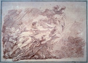 Minerva river en ung prins fra volupte Sanguine av Jean Honore Fragonard (1732-1806) 1774 Besancon, Museum of Fine Arts av Jean Honore Fragonard