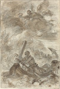 Orlando dreper orken med et anker av Jean Honore Fragonard