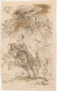 Orlando og Angelica ankommer Charlemagne's Camp av Jean Honore Fragonard
