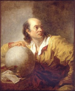 Portrett av Jerome Lalande (1732-1807) (Joseph Jerome Lefrancois de Lalande) - Maleri av Jean Honore Fragonard (1732-1806) - ca 1769 - Olje på lerret - 72x59,5 - Petit Palais, Musee des Beaux-Arts de la Ville fra Paris av Jean Honore Fragonard