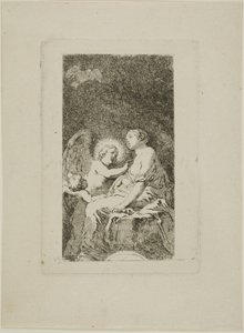 Den hellige Katarina av Alexandria kurert av en engel av Jean Honore Fragonard