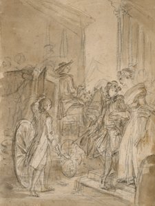 The Departure by Coach, ca. 1780-89 av Jean Honore Fragonard