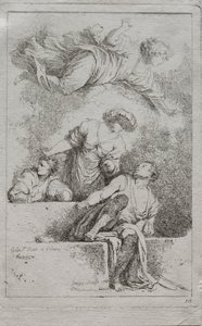 Disiplene ved graven, 1764. av Jean Honore Fragonard