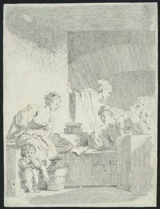 Interiøret av Jean Honore Fragonard