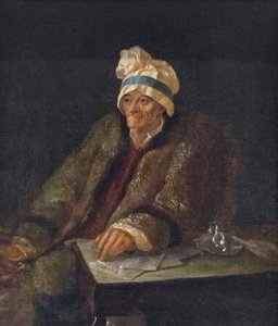 Portrett av Voltaire (olje på lerret)