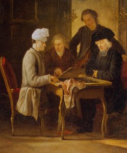 Voltaire i Chess av Jean Huber