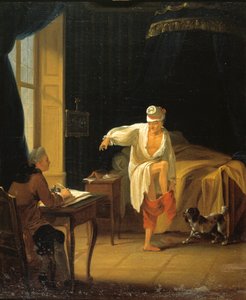 Voltaire reiser seg i Ferney, ca 1772.