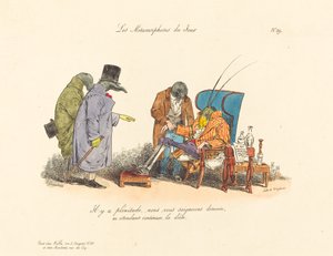 Den skrantende cricketen av Jean Ignace Isidore Grandville