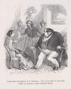 Jeg ble frarøvet lykken over å plukke den opp... Jeg så hundre ganger et smidig rivaltilbud..., 1843. av Jean Ignace Isidore Gérard