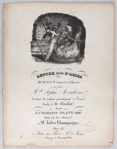 Brev skrevet fra Alger, ca. 1835.
