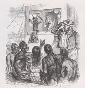 The Black and the Puppets fra The Complete Works of Béranger, 1836. av Jean Ignace Isidore Gérard