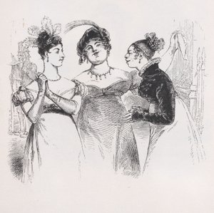 The Opinion of these Dames from The Complete Works of Béranger, 1836. av Jean Ignace Isidore Gérard