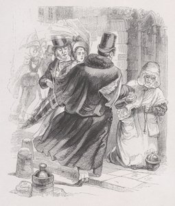Den fattige kvinnen fra Bérangers komplette verk, 1836. av Jean Ignace Isidore Gérard