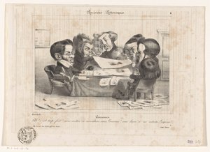 Karikatur av franske sensurer Sensorer (tittel på objekt) Parisiens Picturesques (serietittel på objekt) av Jean Ignace Isidore Gérard Grandville