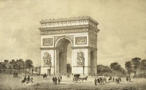 Triumfbuen, Paris, gravert av Auguste Bry