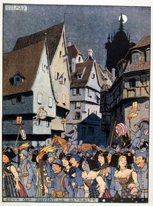 Franske feiringer som markerer returen av Alsace-regionen til Frankrike av Jean Jacques Waltz