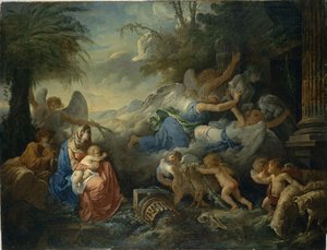 The Fall of the Idols and the Rest on the Flight into Egypt, ca 1775.