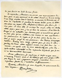 Brev fra Jean Jaques Rousseau, 15. juli 1764.