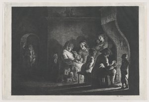 Kveld i landsbyen, 1800.