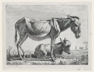 Jenny med føllet sitt, 1797. av Jean Jacques de Boissieu