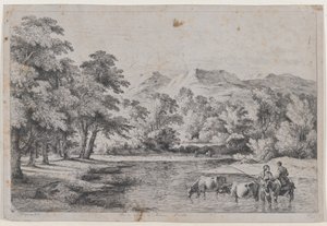 Landskap etter Fouquières, 1772. av Jean Jacques de Boissieu