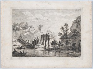 Ruiner av en akvedukt, 1763. av Jean Jacques de Boissieu