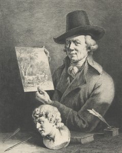Selvportrett med kuer, 1796. av Jean Jacques de Boissieu