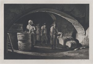 The Coopers, reproduksjon fra slutten av 1800-tallet av originalen fra 1790. av Jean Jacques de Boissieu