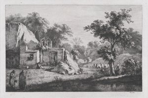 Den lille eremitasjen, 1793. av Jean Jacques de Boissieu