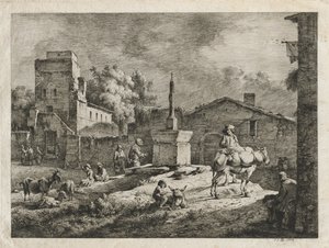 Utsikt over Saint-Andeol, 1774. av Jean Jacques de Boissieu