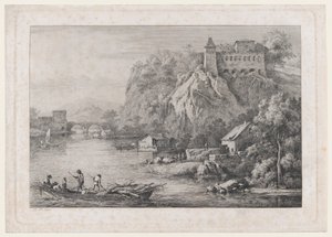 Utsikt over klosteret til de barbente karmelittene i Lyon, 1807.