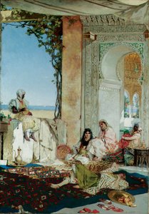Kvinner i et harem i Marokko, 1875