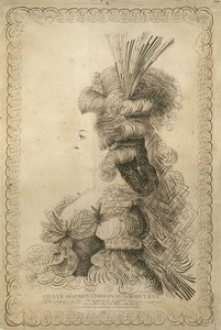 Portrett av Marie Antoinette 1755-1793, erkehertuginne av Østerrike og dronning..., 1787. av Jean Joseph Bernard