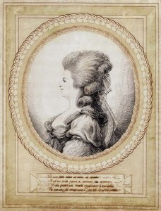 Portrett av Marie Antoinette av Østerrike. av Jean Joseph Bernard