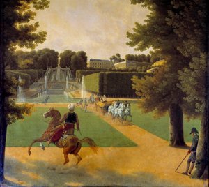 Turen i parken Saint Cloud Painting av Joseph Bidault (1758-1846) 1808 Paris, Musee Marmottan