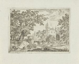 Slott i et landskap