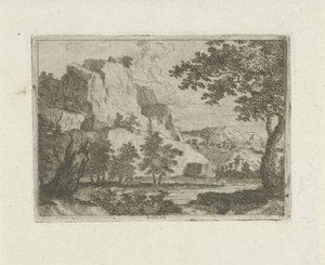 Stein i et elvelandskap