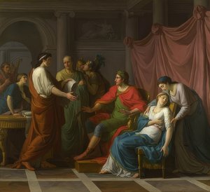 Virgil leser for Augustus og Octavia fra Aeneiden. 1787
