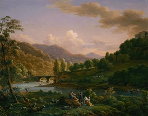 En pastoral scene av Jean Joseph Xavier Bidauld